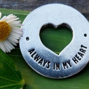 Heart Pocket Funeral Favor Always in my heart