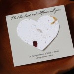 Seed card heart personalized memorial cards