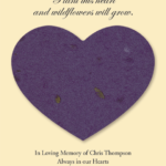 Plantable Wildflower Heart Seed Memorial Cards