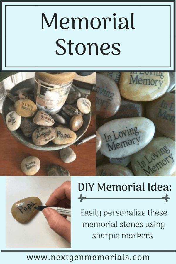 Memorial stones DIY idea