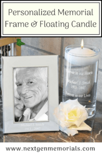 Personalized Memorial Frame and Floating Candle