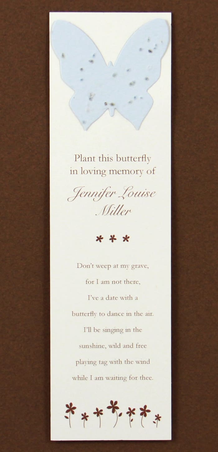 Blue Butterfly Bookmark