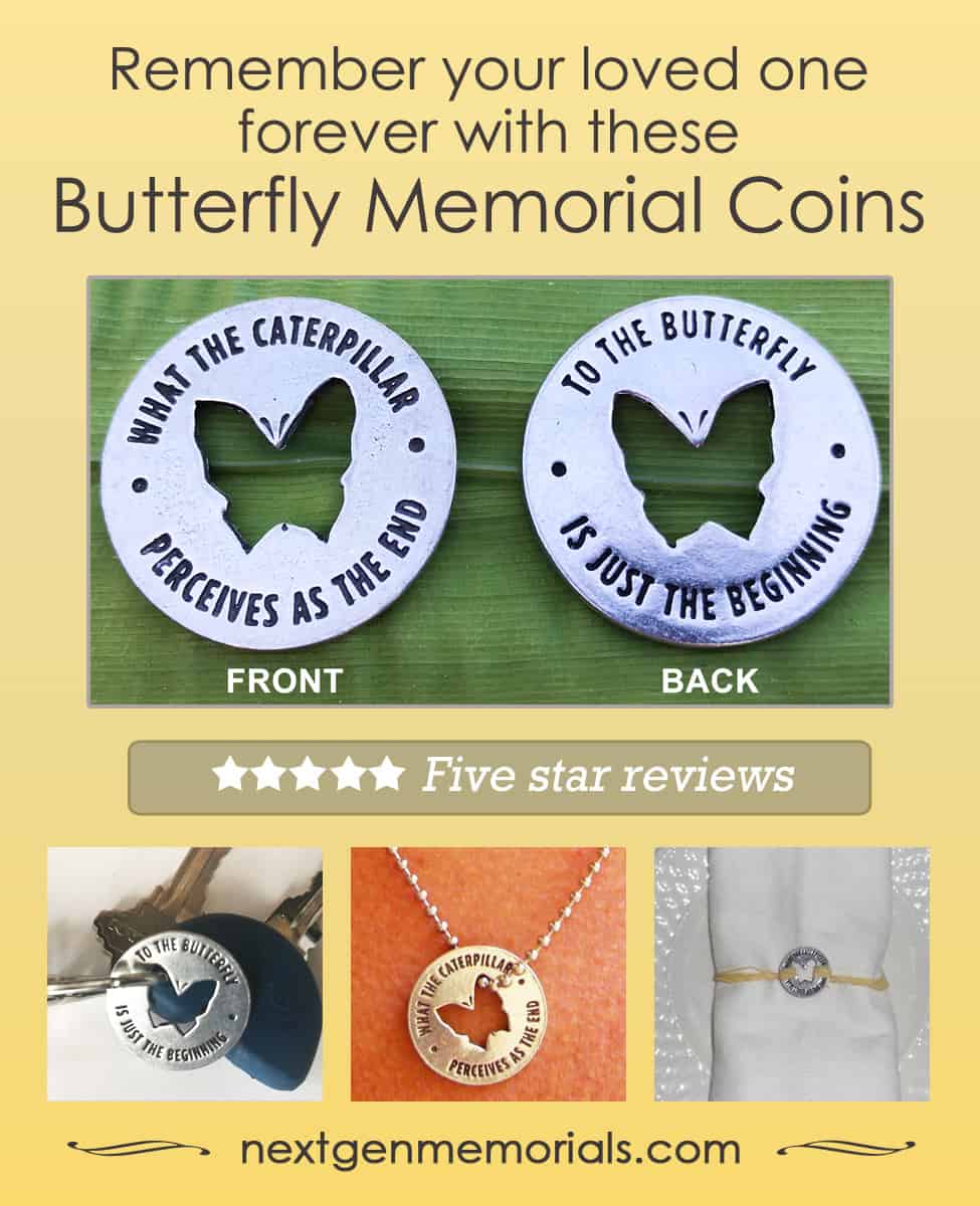 Butterfly memorial coins