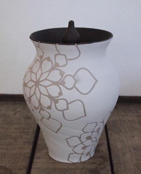 White Blossom Urn