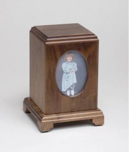 Wooden Child Urn Walnut