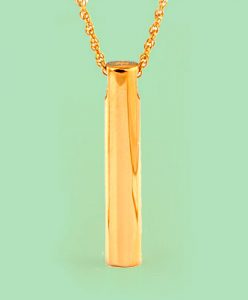 Gold Baton Pendant Urn