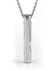 Silver Cylinder Pendant Urn