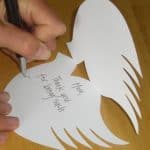 Writing Inside Dove Memory Cards for Funeral