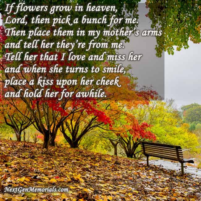 Funeral Poems For Mom Poetry To Read For Mother S Funeral Or