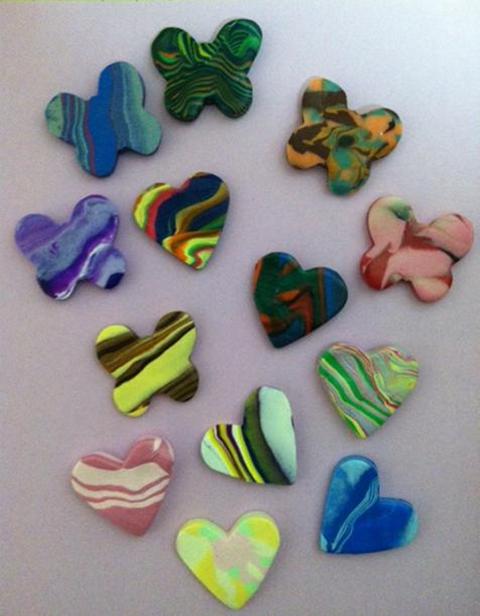 Heart Clay Charms