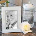 Personalized Memorial Frame and Floating Candle