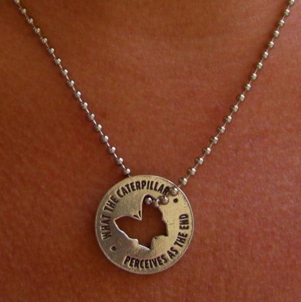 Using Butterfly Memorial Coin as a Necklace