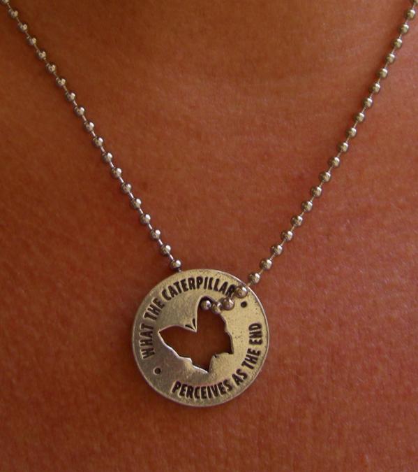 Using Butterfly Memorial Coin as a Necklace