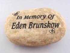 Personalized Memorial Stones with Butterflies