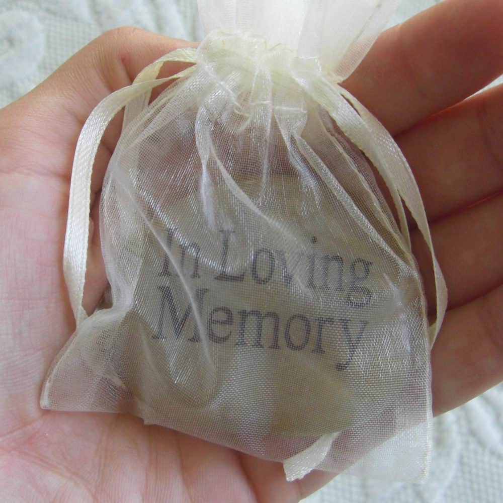 Funeral Memory Stone in Pouch