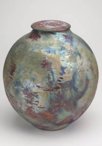 Round Raku Urn