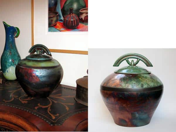 Raku Handmade Ceramic Urn