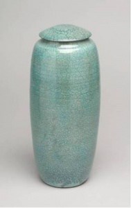 Raku Turquoise Urn