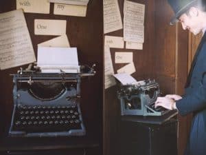 Vintage Typewriter at the life celebration