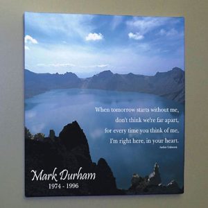 Personalized Memorial Nature Photo