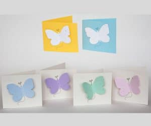 plantable seed memorial card Butterfly Forget-Me-Not and Wildflower Seed Cards