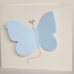 Butterfly Memorial Seed Card with blue seed paper