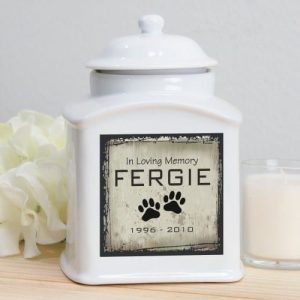 Ceramic Paw Print Urn