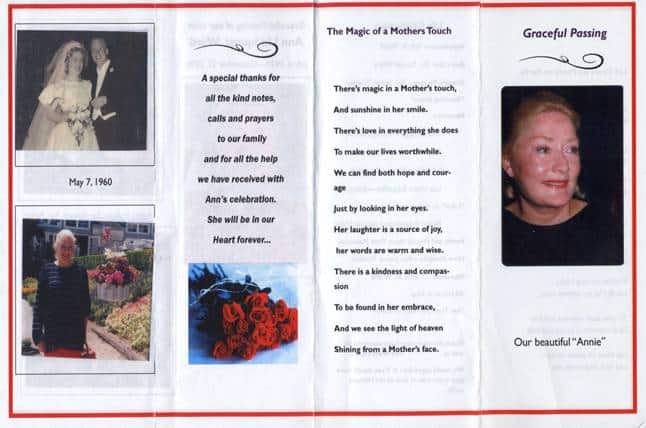Example memorial program page 2