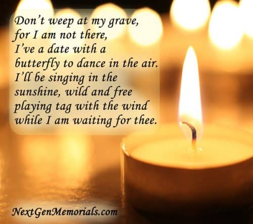 funeral poem memorial poem
