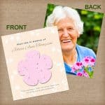 Pink Plantable Memorial Seed Cards with Photo