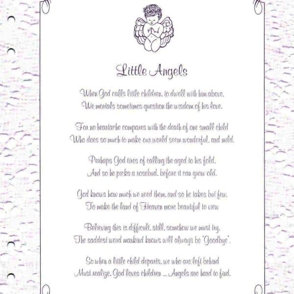 Precious Child Memorial Guest Book Page 1