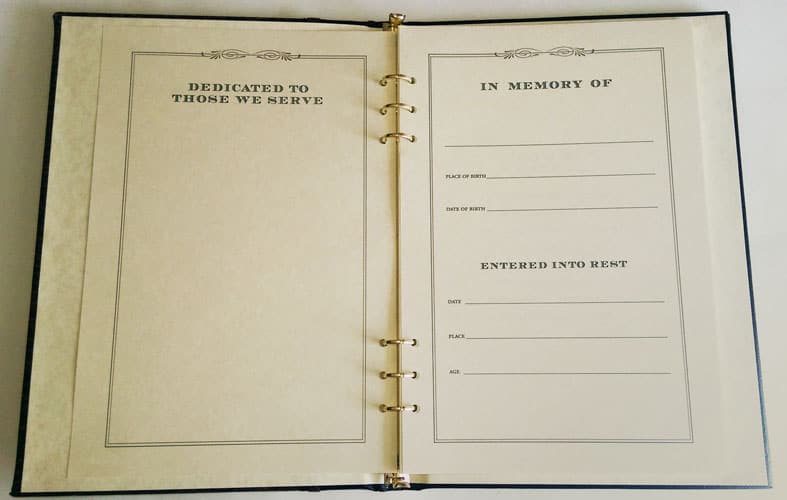 Durango Memory Book Inside Page
