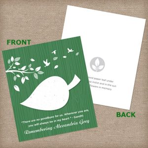 Dark Green Leaf Wildflower Cards