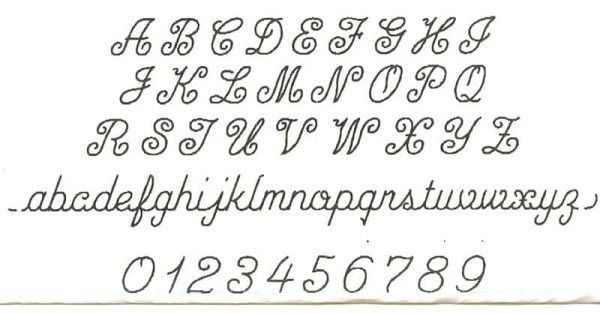 Script font for engraved pendants