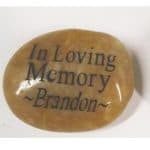 Engraved Memorial Stones Personalized on One Side
