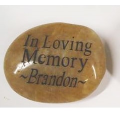 Memory Stones personalized with 1 custom side for Funeral