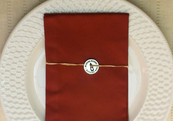 Using Eternal Flame Memorial Coin as a Napkin Holder