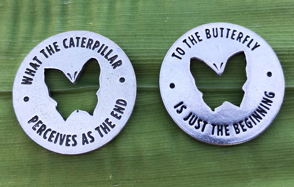 Butterfly Coin Memorial Token Both Sides